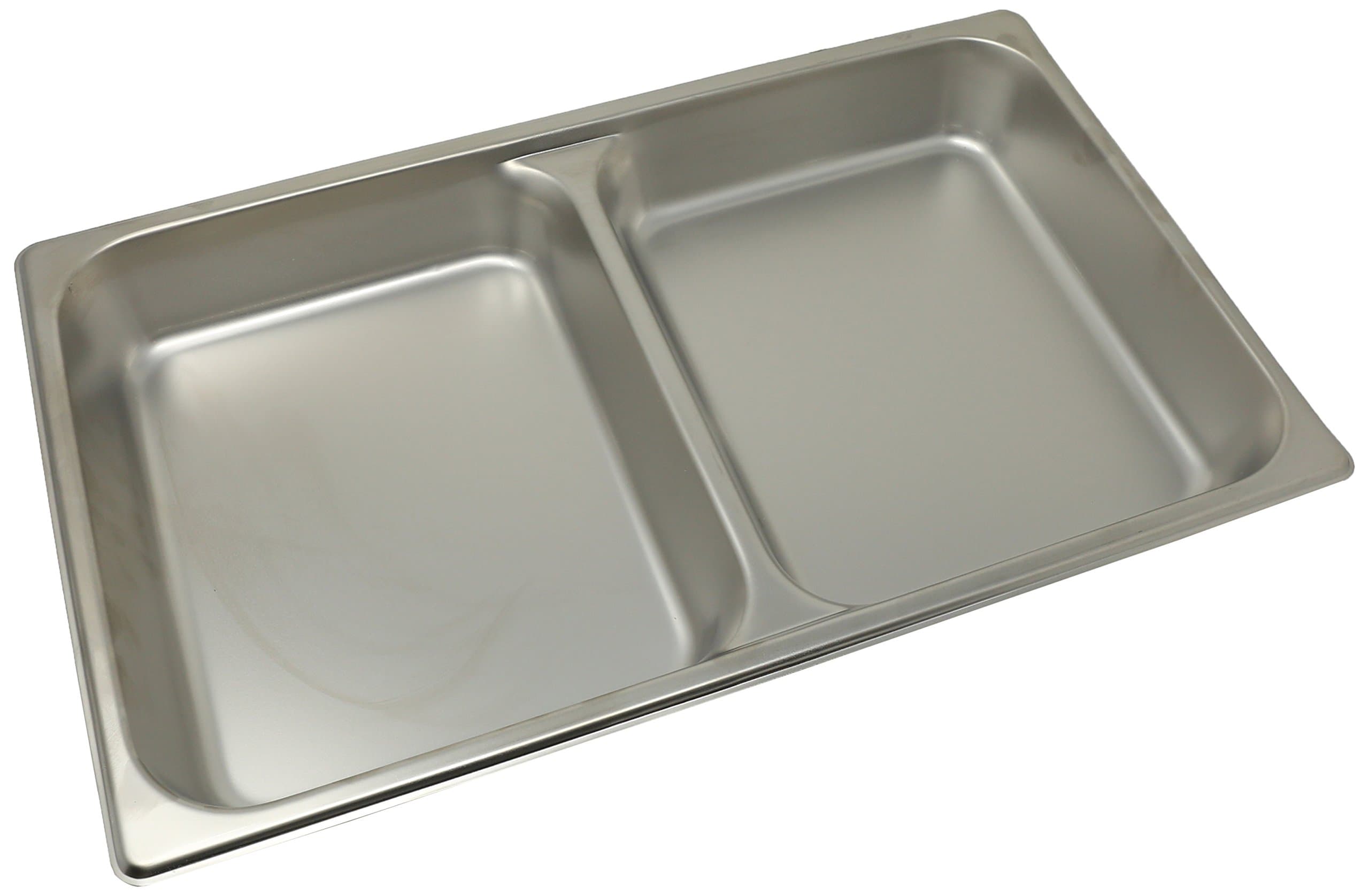 Winco Divided Food Pan, Full-size, 2-1/2", S/S