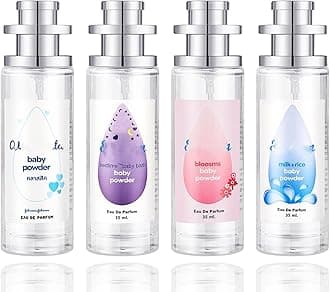Elyven Baby Powder Perfume, Elyven Fresh Scent Perfume Fragrance Body perfume, Baby-Soft Perfume Spray 35ML/1.2 FL.0Z (1.23 Fl Oz (Pack of 1), 4,Mix)