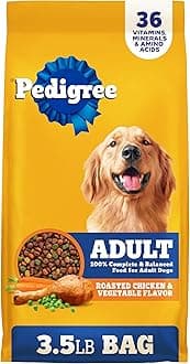 Pedigree Adult Dry Dog Food, Complete Nutrition, Roasted Chicken & Vegetable Flavor, 3.5 lb. Bag