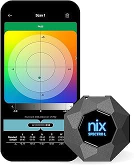 Nix Spectro L spectrophotometer and densitometer - Professional color matching technology, compatibility with 300,000+ colors, spectral data and Delta-E functionality for accurate results