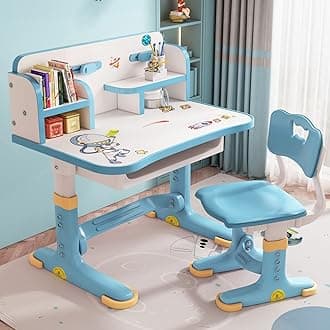 Blue Kids Desk and Chair Set