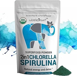 2 IN 1 Chlorella & Spirulina POWDER. Taiwan. Premium Grade. Broken Cell Wall. 100% PURE. Natural Energy & Powerful Detox.
