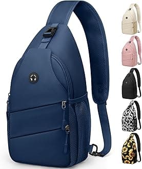 Pritent Crossbody Bags for Women Men Trendy Sling Bag Backpack Casual Chest Bag with Convertible Shoulder Strap