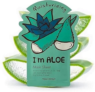 TONYMOLY I'm Aloe Mask Sheet - Moisturizing K-Beauty Skincare, 1 Sheet