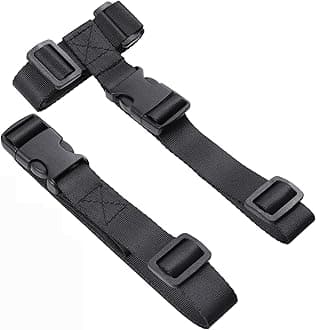 Luggage Straps,Two Add a Bag Suitcase Strap Belt,Adjustable Travel Attachment Accessories for Connect Your Three Luggage Together - 2 pack(Black)