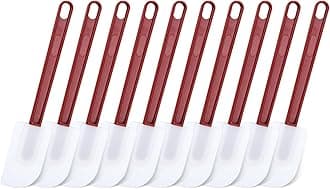Silicone Spatula Set - 10 Soft Rubber Scrapers, 9.5 Inches, Commercial Grade, Heat Resistant to 500