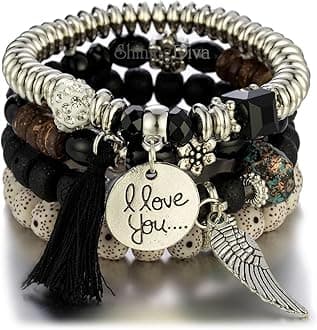 Shining Diva Fashion Latest Stylish Multilayer Bangle Bodhi Bracelet for Women and Girls