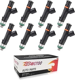 Fuel Injectors set of 8 Compatible with Ford F150 XL XLT FX4 2004 5.4L V8 Replace 0280158003 822-11181 3L3Z9F593DA 0280158075 4 Holes