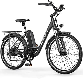 Electric Bike for Adults, 26" 1000W Peak City Cruiser Ebike, 21.7MPH 50 Miles Commuter Electric Bicycle with 48V Removable Li-ion Battery, Adjustable Stem, Rear Rack,7-Speed, UL 2849 Certified