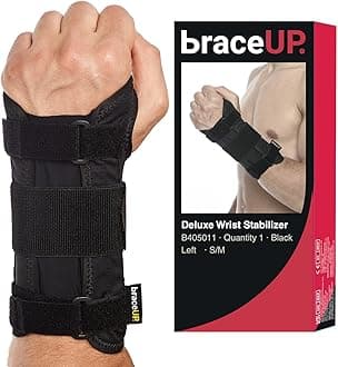 BraceUP Carpal Tunnel Wrist Brace - Metal Wrist Splint for Hand and Wrist Support, Tendonitis Arthritis Pain Relief