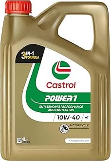 POWER1 4T 10W-40 Motorcycle Oil 4L, White