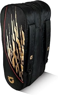 Apacs Master Smash Triple Zip Bag | Shoe Compartment | Front Pocket | Durable Interior Fabric | Professional Badminton Bag (Black)