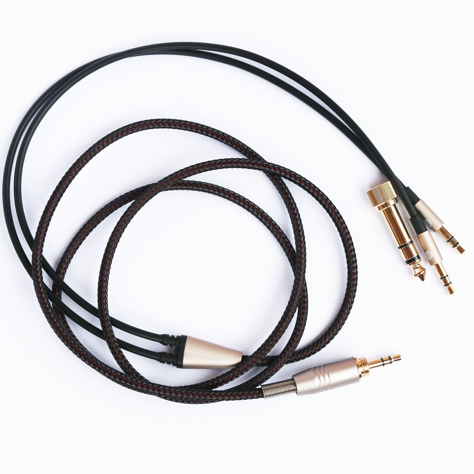 Replacement Audio Cable only Compatible with Hifiman Sundara, Arya, Ananda Headphones 3.5mm and 6.35mm to Dual 3.5mm Connector Jack Male Cord 1.2meters/4feet
