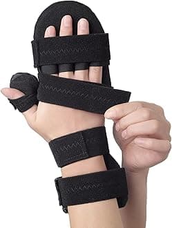 Sylong Stroke Resting Hand Splint (for left and right) - Night Immobilizer Wrist Finger Brace - Thumb, forefinger, pinky Stabilizer Wrap - for Arthritis, Tendonitis, Carpal Tunnel Pain - Functional Support