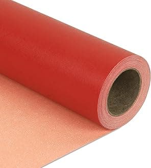 Red Matte Wrapping Paper,Solid Color Pearly-Lustre Paper,Gift Wrapping Paper,Perfect for Wedding,Valentine's Day,Birthday, Christmas,Baby Shower,DIY Bouquet (17 Inches X 32.8 Feet)