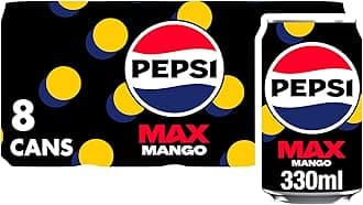 Pepsi Max Mango, 330ml (Pack of 8)