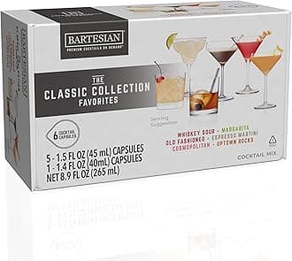 Bartesian The Classic Collection Cocktail Mixer Capsules, Variety Pack of 6 Cocktail Capsules, for Bartesian Premium Cocktail Maker (55524)