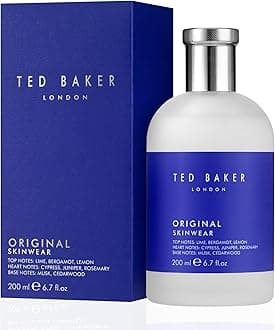 Ted Baker Original Skinwear Eau de Toilette for Men Woody Aromatic Fragrance with Lime, Bergamot, Sandalwood & Amber, Citrus, Refreshing, Mens Cologne Spray For Him 6.7 fl oz