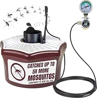 Mosquitaire CO2 Mosquito Trap - Mosquito Hook and CO2 Set - Effective Against All Species - Mosquito Trap in Yard and Outdoor