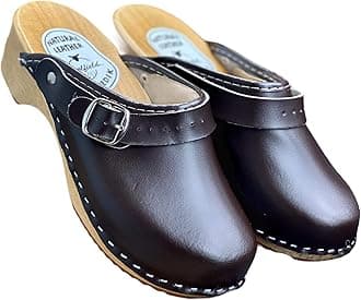 Woolfield | Urban Mule Clog | Original Handmade Wooden Leather Clog for Women | Multicolor