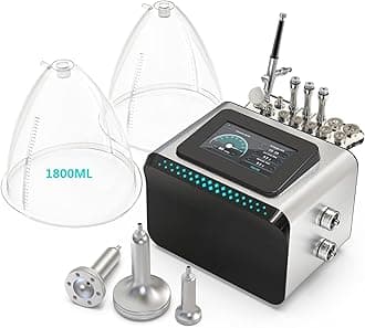 Beauty Star 3 in 1 Vacuum Cupping Therapy Machine with 1800ml Large Cups and Gua Sha Pumps, Professional Diamond Microdermabrasion Machine with Spray Gun, Max Sunction 80cmHg