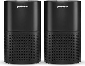 PuroAir HEPA 14 Air Purifiers for Home - Covers 1,115 Sq Ft - Air Purifier For Large Rooms - Filters 99.99% of Pet Dander, Smoke, Allergens, Dust, Odors, Mold (2 PACK)