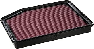 K&N Replacement Air Filter compatible with Hyundai Santa Fe 2.0, 2.4, 3.3 2013-2016 / Kia Sorento 2.4, 3.3 2013-2015 (33-2493)