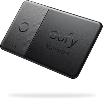 eufy Security SmartTrack Card E30 (Black, 1-Pack), Works with Apple Find My (iOS Only), Wallet Tracker, Phone Finder, Up to 3-Year Battery Life(Android Not Supported), Water Resistant