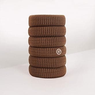 Brown Chestnut: Gimme Bands No Break Thick Hair Ties 6Pc (Brown Chestnut)