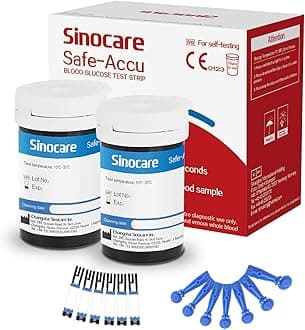Sinocare Blood Glucose Test Strips x 50 Only for Safe Accu Blood Glucose Monitor