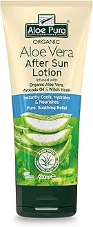 Aloe Pura, Organic Aloe Vera Aftersun Lotion, Natural, Vegan, Cruelty Free, Paraben & SLS Free, Soothing, 200ml