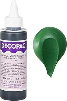 DecoPac Emerald Trend Premium Gel Color Cake Decorations Food Coloring - Gel Color - 4 Fl Oz, Emerald Green