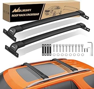 Nilight Roof Rack Cross Bars Fit for Ford Explorer 2016 2017 2018 2019 with Side Rails and Fixed Point, Adjustable Aluminum Car Crossbars for Cargo Carrier Luggage Bike Kayak Rooftop Tent Snowboard