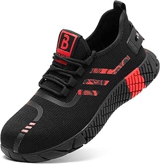 Premium Safety Shoes Durable Comfortable Footwear for Workplace Safety Steel Toe Slip Resistant Ideal for Construction Industrial Use, 42 EU