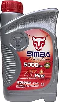 Simba 4 Stroke Engine Oil (Motorcycle/Motorbike) 5000 Kms (1)