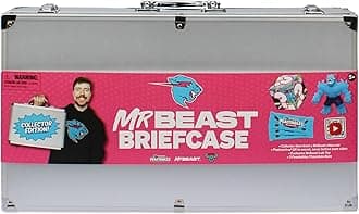 MrBeast Collector Edition Briefcase with Feastables Chocolate and Beast Lab Toy, 6 Pieces