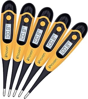 iProven Pet Thermometer (Termometro) for Accurate Fever Detection, Suitable for Cats/Dogs, Waterproof Pet Thermometer, Fast and Accurate Measurements in 20 Seconds - DT-K117 (5 Packs)