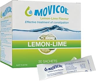 Movicol Sachets for Relieve of Constipation to Restore Comfortable Bowel Movements - Lemon - Lime Flavor - 30 Sachets