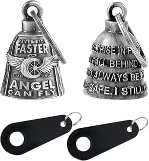 Motorcycle Bells for Bikers Guardian Angel Gremlin Motorcycle Bells for Motorcycle Rider Key Chain for Luck