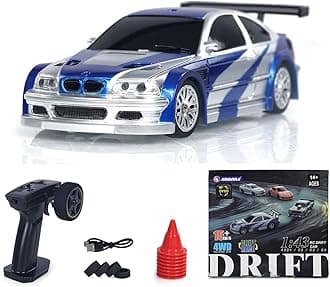 RTR RC Race Car Gyro 4 * 4 Fully Proportional Control Speed Mini Car 1/43 for Ages 14+,US in Stock