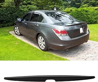 FREEMOTOR802 Rear Trunk Spoiler Compatible with 2008-2012 Honda Accord Sedan (Not Coupe) | OEM Factory Style ABS Deck Lid Spoiler Racing Trunk Tail Lip Wing, Unpainted Black