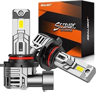 SEALIGHT 9006 Bulbs, 40000LM 6500K Fog Bulbs 1:1 Mini Size with Cooling Fan, HB4 for Powersports ATV/UTV, 3 Mins Plug-N-Play, Pack of 2