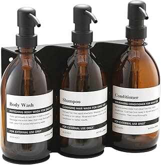 Triple soap dispenser wall mounted set