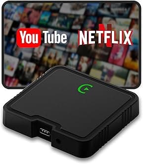 Wireless Carplay Adapter 2025 Ai Box for iPhone & Android Auto with Netflix YouTube Supports TF card Dongle Plug and Play Easy Setup Carplay Video entertainment box for iOS 10+ and cars after 2015 Car