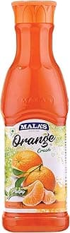 Mala's Mala Orange Crush Fruit Drink - 1 Litre Bottle, 1000 G, No Preservatives
