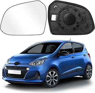 Mirror Glass Replacement for Hyundai i10 2013-2019, Exterior Mirror Glass Aspherical Adjustable (Left)