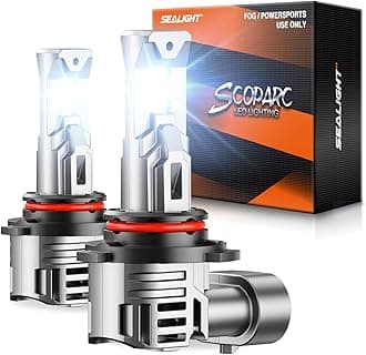 SEALIGHT S1-Pro 9005/HB3 Fog & Lighting Kit, 40,000LM 6500K White 9005 System, 1600FT Beam, IP67 Waterproof with Turbo Fan, 2-Pack for UTV/ATV