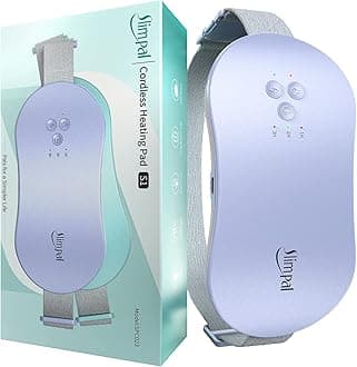 Slimpal Period Heating Pad for Cramps, Portable Heat Pad for Menstrual Cramp Relief, Electric Wearable Rechargeable Cordless Heating Belt, 3 Timer Auto Off Setting, Gifts for Women Girl, Purple