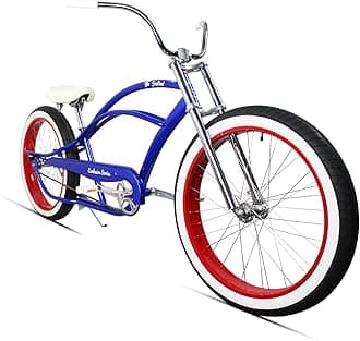 - MICARGI Bronco 3.0 Mens Cruiser Bicycles 26/29 inch Long Beach Cruiser Bike with Coaster Brakes Front/Rear White Wall Tires/Black Ties