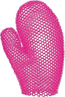 Supracor Stimulite Bath Mitt - Exfoliating Glove, Honeycomb Face and Body Scrubber, Spa and Shower Loofah, Firm Texture, Magenta